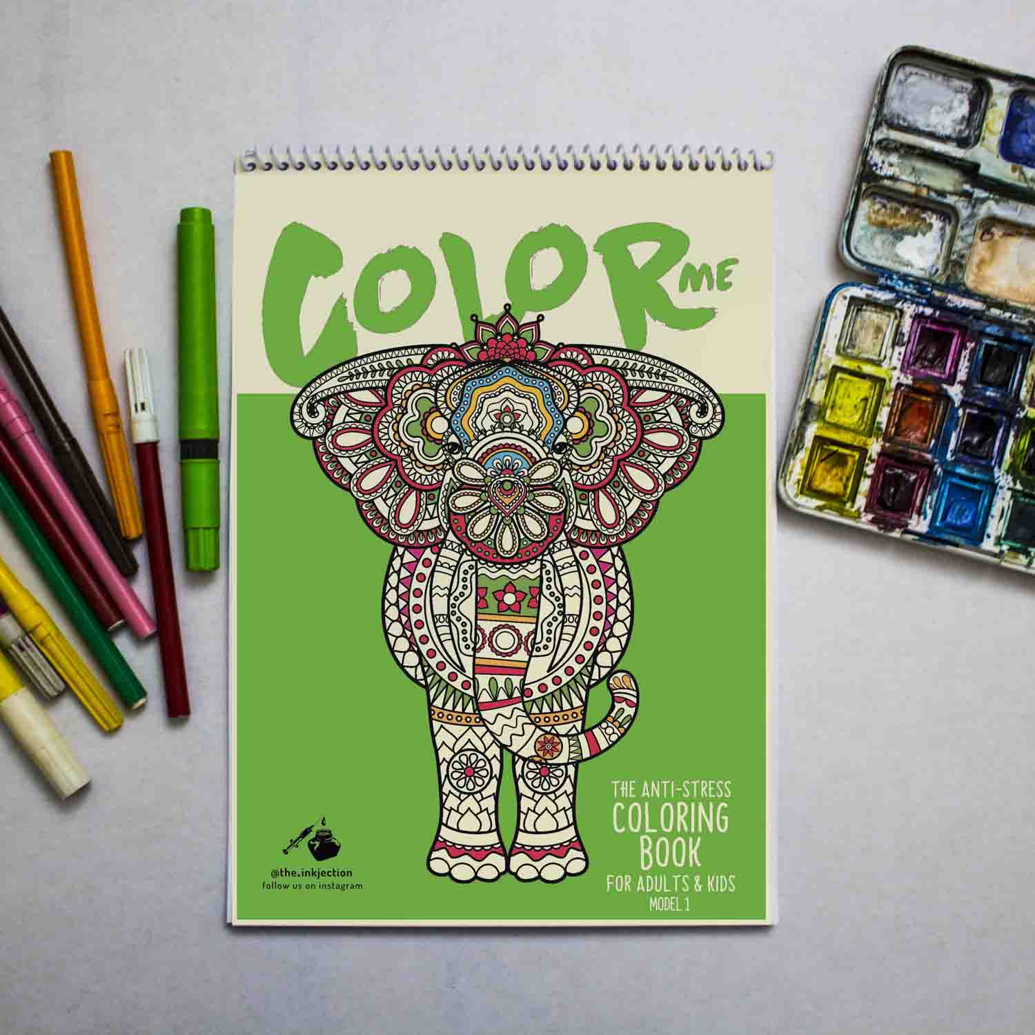 Coloring book for adults and kids A4 size The Inkjection